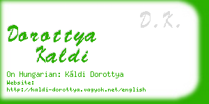 dorottya kaldi business card